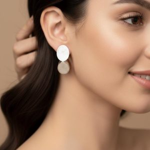 Silver Oval Hoops